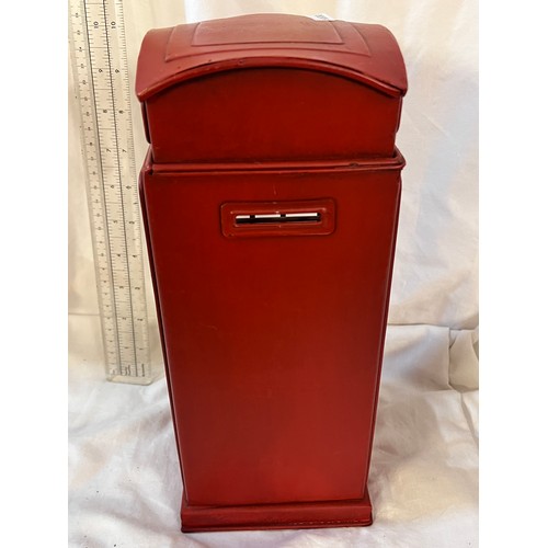 240 - METAL RED TELEPHONE MONEY BOX & METAL LONDON BUS MODEL