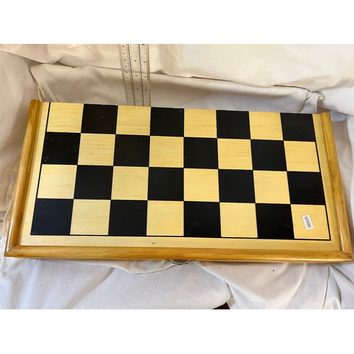 241 - WOODEN CASED CHESS SET