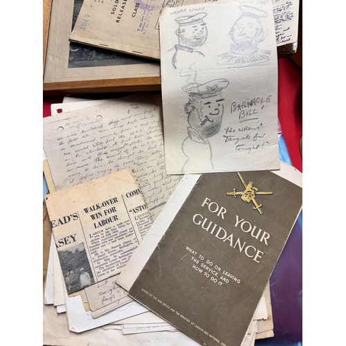 275 - WWII SOLDIERS DISCHARGER PAPERS & EPHEMERA