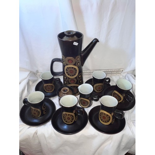 284 - RETRO DENBY ARABESQUE COFFEE SET