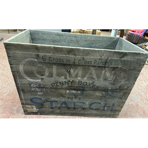 13 - LARGE VINTAGE 'COLMANS' ADVERTISING CRATE