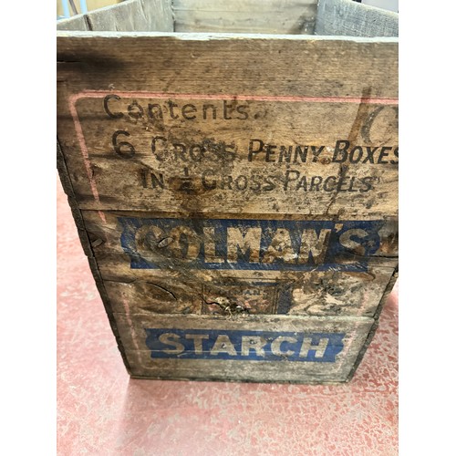 13 - LARGE VINTAGE 'COLMANS' ADVERTISING CRATE