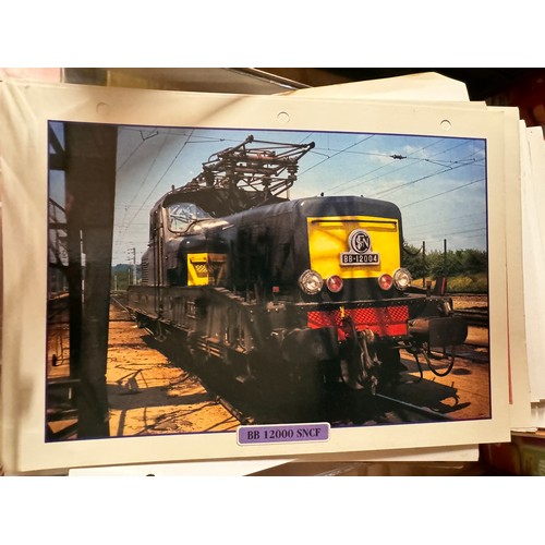 71 - SMALL BOX OF UNFRAMED TRAIN PRINTS