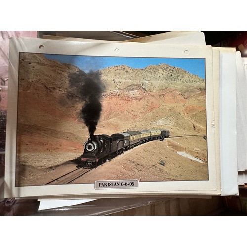 71 - SMALL BOX OF UNFRAMED TRAIN PRINTS