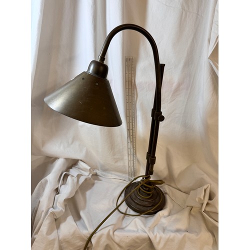 155 - ADJUSTABLE BRASS TABLE LAMP