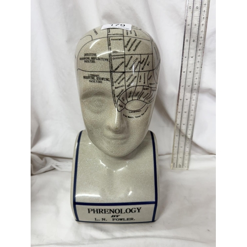 179 - CERAMIC PHRENOLOGY HEAD