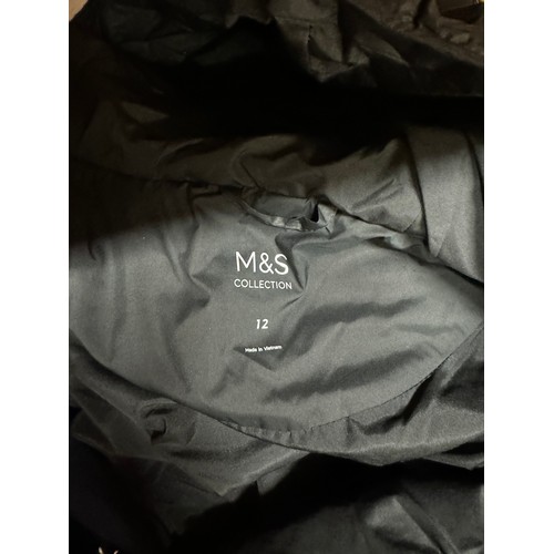 85 - 4 DESIGNER LADIES COATS INCL NEXT, LAURA ASHLEY & A LACOSTE TRACKSUIT JACKET