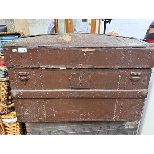 11 - VINTAGE DOMED TRUNK