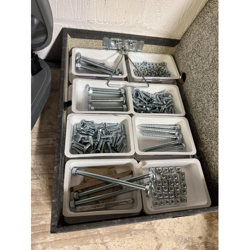 43 - BOX OF METAL FASTENINGS