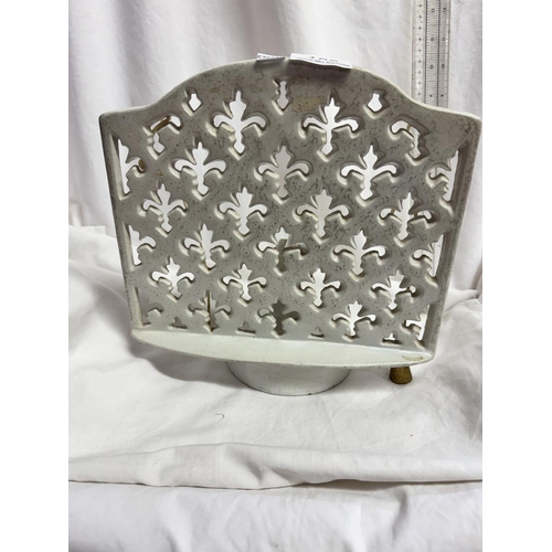 180 - WHITE CAST IRON RECIPE STAND