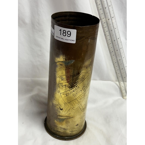 189 - WW1 TRENCH ART SHELL