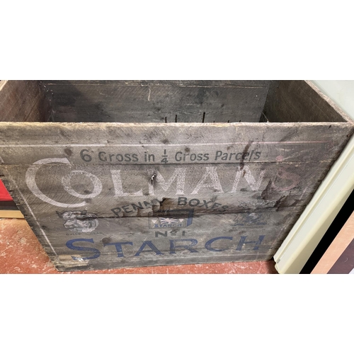 23 - LARGE VINTAGE 'COLMANS' ADVERTISING CRATE