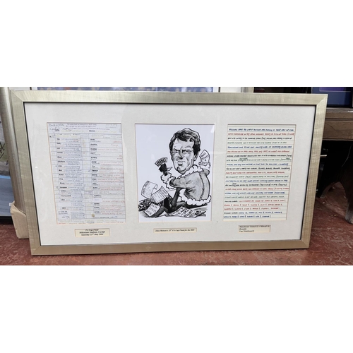 32 - FRAMED SIGNED JOHN MATSON'S 25th F A CUP FINAL FOR THE BBC MONTAGE