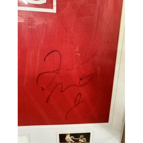 45 - FRAMED MANCHESTER UNITED SIGNED BY FLOYD MAYWEATHER Jnr SHIRT