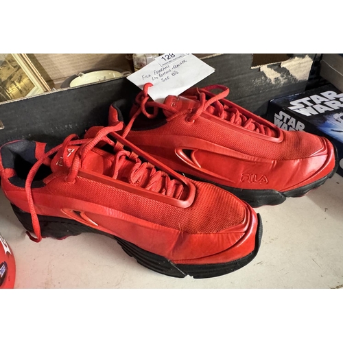 128 - PAIR OF LTD ED FILA FERRARI TRAINERS (sz8 1/2)