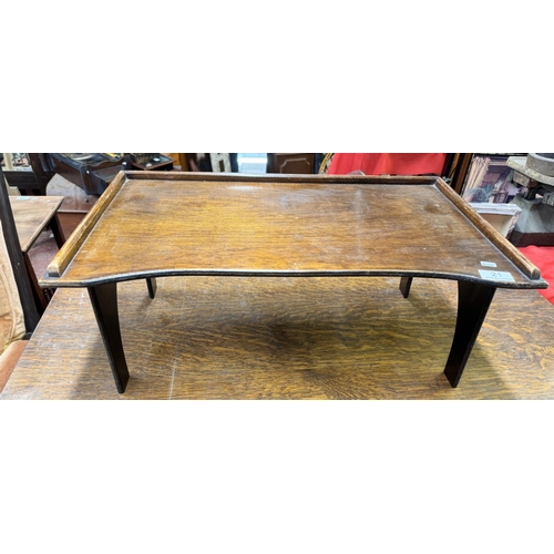 21 - VINTAGE MAHOGANY FOLDING BED TRAY/TABLE