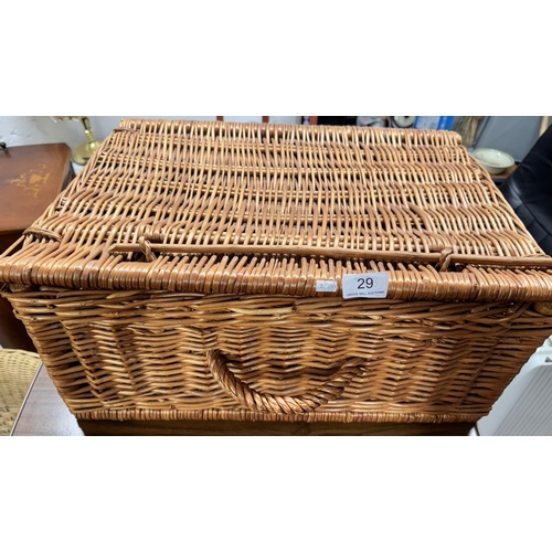 29 - WICKER PICNIC BASKET