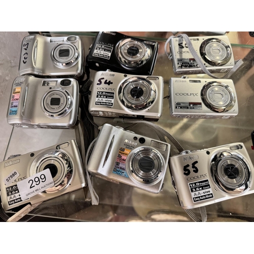 299 - 9 DIGITAL CAMERAS (A/F)