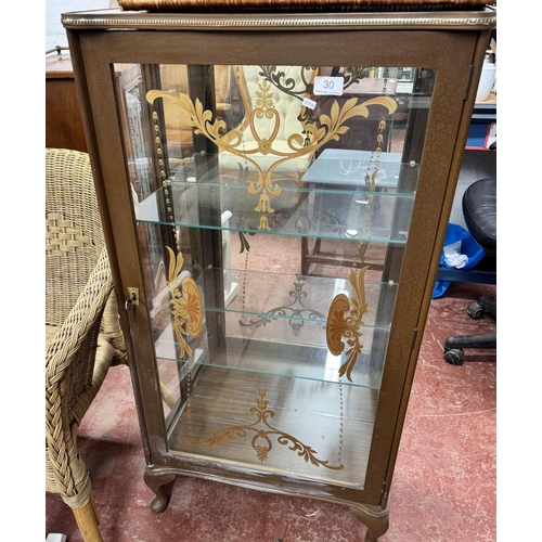 30 - ANTIQUE CHINA DISPLAY CABINET