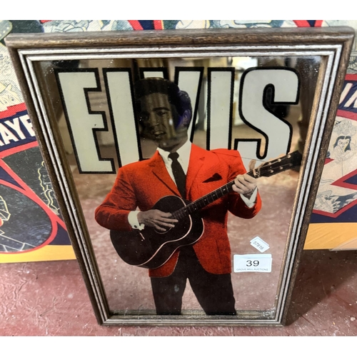 39 - SMALL FRAMED 'ELVIS' MIRROR