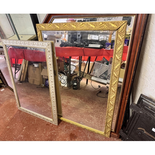 44 - 3 LARGE FRAMED WALL MIRRORS