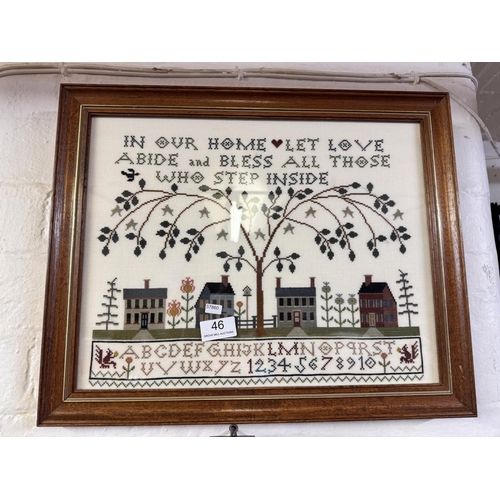 46 - FRAMED SAMPLER