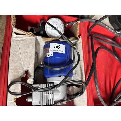 56 - CASED 12v TYRE COMPRESSOR