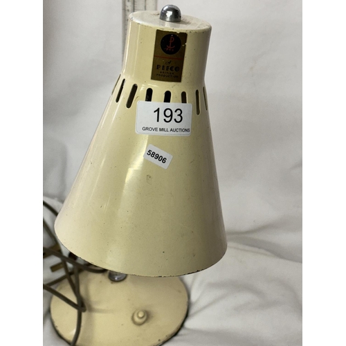 193 - VINTAGE PIFCO ADJUSTABLE LAMP