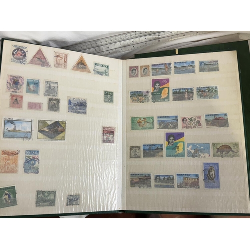 262 - ALBUM OF WORLD & COMMONWEALTH STAMPS & 2 STOCK BOOKS OF VICTORIA TO ELIZABETH 2 STAMPS(RESERVED AT £... 