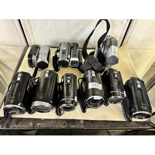 347 - 9 DIGITAL CAMCORDERS(A/F)