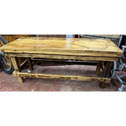 34A - RECLAIMED PINE COFFEE/CONSOLE TABLE