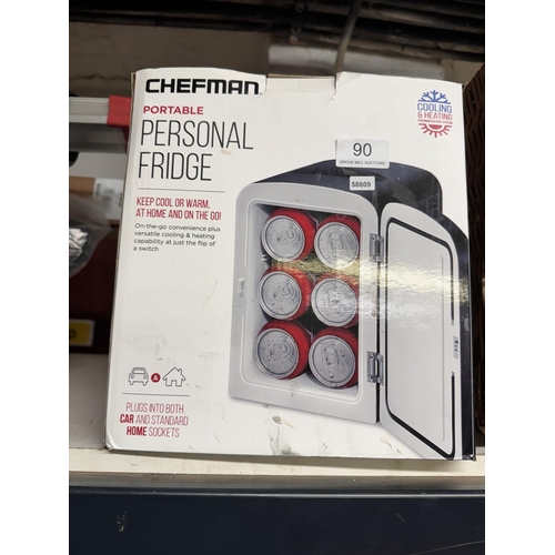 90 - BOXED CHEFMAN PERSONAL FRIDGE