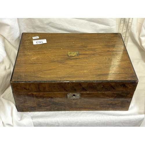 163 - ANTIQUE WRITING BOX