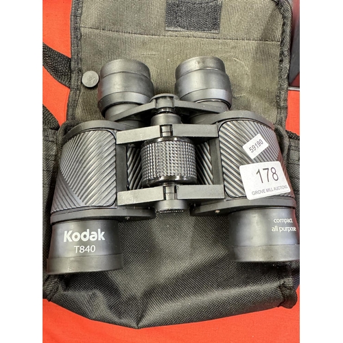 178 - CASED KODAK T840 (8X40) BINOCULARS