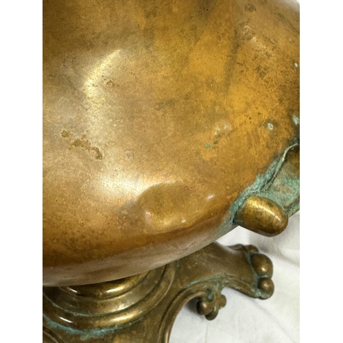 181 - HEAVY COPPER & BRASS SAMOVAR(RESERVED AT £50)