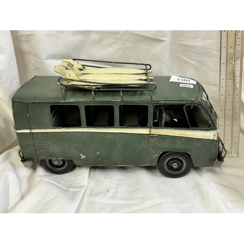 198 - TIN PLATE VW CAMPER VAN