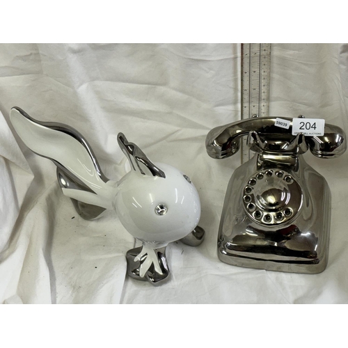 204 - ORNAMENTAL TELEPHONE & FISH