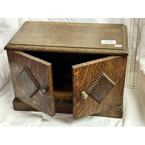 218 - MAHOGANY TOBACCO/STORAGE CABINET