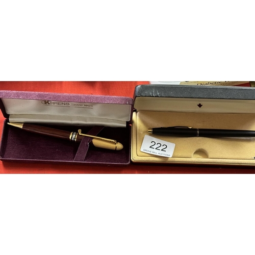 222 - CASED CROSS FOUNTAIN PEN & 1 OTHER