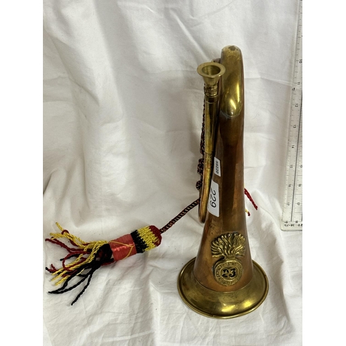 229 - ROYAL WELSH FUSILIERS COPPER BUGLE