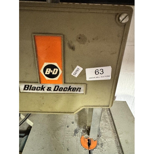 63 - BLACK & DECKER BAND SAW(RESERVED AT £15 GWO)