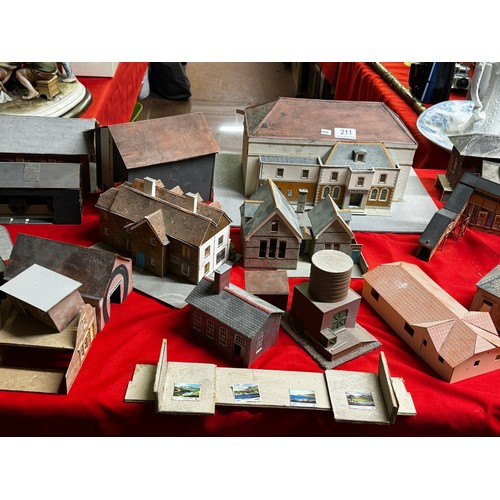 211 - LARGE COLLECTION OF MODEL RAILWAY BUILDINGS