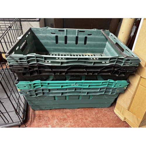 3 - 3 BOXES OF PLASTIC PLANT POTS