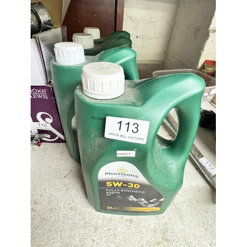 113 - 4 2ltr BOTTLES OF ENGINE OIL