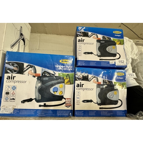 152 - 3 BOXED MINI AIR COMPRESSORS