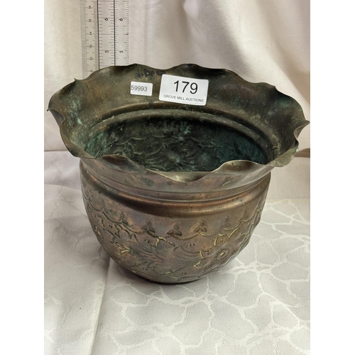 179 - SMALL ARTS & CRAFTS COPPER PLANTER