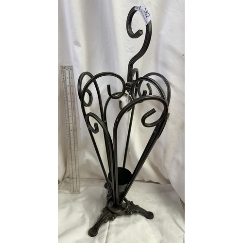 182 - ORNATE WROUGHT IRON UMBRELLA STAND