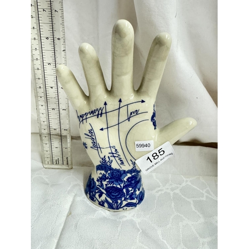 185 - CERAMIC PALMISTRY HAND