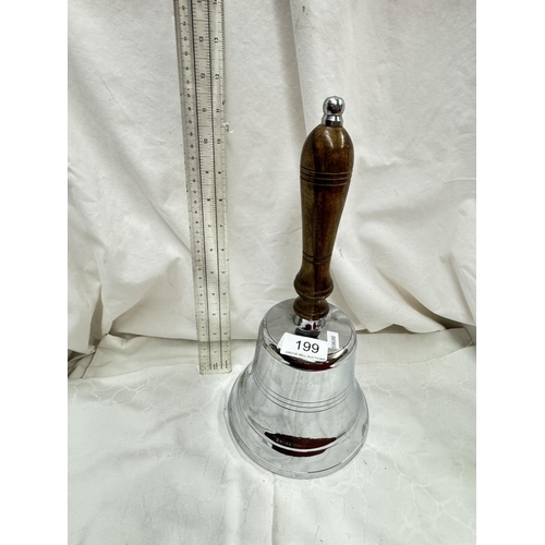 199 - LARGE CHROME HAND BELL