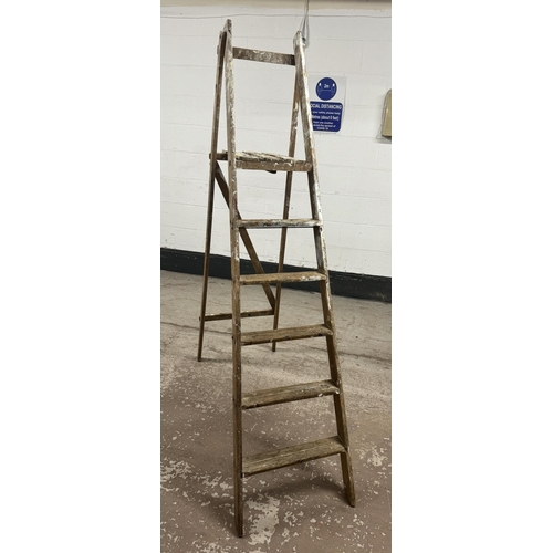 2 - WOODEN 6-STEP STEP LADDER